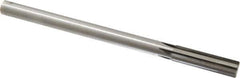 Made in USA - 0.619" Carbide-Tipped 6 Flute Chucking Reamer - Straight Flute, 9/16" Straight Shank, 2-1/4" Flute Length, 9" OAL - Eagle Tool & Supply