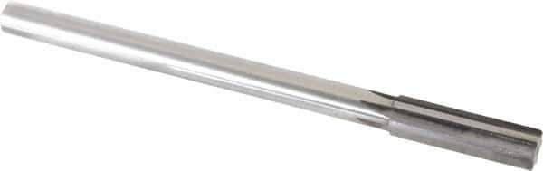 Made in USA - 0.654" Carbide-Tipped 6 Flute Chucking Reamer - Straight Flute, 9/16" Straight Shank, 2-1/4" Flute Length, 9" OAL - Eagle Tool & Supply
