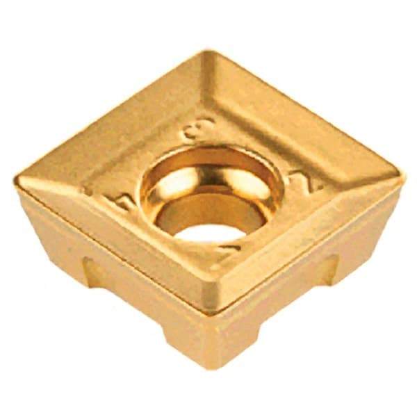 Iscar - QPMT100408 M Grade IC910 Carbide Milling Insert - AlTiN Finish, 0.1622" Thick, 0.4075" Inscribed Circle, 0.7mm Corner Radius - Eagle Tool & Supply