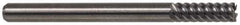 M.A. Ford - 3/4", 1-1/2" LOC, 3/4" Shank Diam, 4" OAL, 6 Flute, Solid Carbide Square End Mill - Single End, TiN Finish, Spiral Flute, 53° Helix, Right Hand Cut, Right Hand Flute, Series 113 - Eagle Tool & Supply