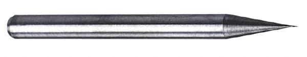 M.A. Ford - 1.3mm, 3.9mm LOC, 3mm Shank Diam, 1-1/2" OAL, 4 Flute, Solid Carbide Square End Mill - Single End, Uncoated, Spiral Flute, 30° Helix, Centercutting, Right Hand Cut, Right Hand Flute, Series 111 - Eagle Tool & Supply
