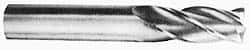 Hertel - 1", 1-1/2" LOC, 1" Shank Diam, 4" OAL, 4 Flute, Solid Carbide Square End Mill - Single End, Uncoated, 30° Helix, Centercutting, Right Hand Cut - Eagle Tool & Supply