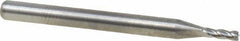 M.A. Ford - 1/16", 3/16" LOC, 1/8" Shank Diam, 1-1/2" OAL, 4 Flute, Solid Carbide Square End Mill - Single End, Uncoated, Spiral Flute, 30° Helix, Centercutting, Right Hand Cut, Right Hand Flute, Series 117 - Eagle Tool & Supply