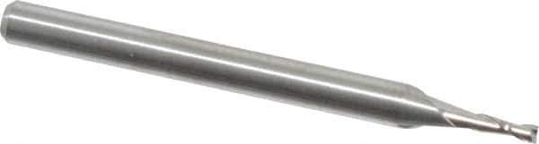 M.A. Ford - 0.05", 0.15" LOC, 1/8" Shank Diam, 1-1/2" OAL, 2 Flute, Solid Carbide Square End Mill - Single End, Uncoated, Spiral Flute, 30° Helix, Centercutting, Right Hand Cut, Right Hand Flute, Series 121 - Eagle Tool & Supply