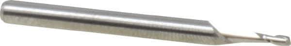 M.A. Ford - 0.055", 0.165" LOC, 1/8" Shank Diam, 1-1/2" OAL, 2 Flute, Solid Carbide Square End Mill - Single End, Uncoated, Spiral Flute, 30° Helix, Centercutting, Right Hand Cut, Right Hand Flute, Series 121 - Eagle Tool & Supply