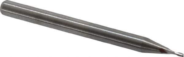 M.A. Ford - 0.03", 0.06" LOC, 1/8" Shank Diam, 1-1/2" OAL, 2 Flute, Solid Carbide Square End Mill - Single End, Uncoated, Spiral Flute, 30° Helix, Centercutting, Right Hand Cut, Right Hand Flute, Series 164 - Eagle Tool & Supply
