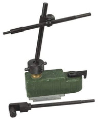 Value Collection - 38mm Wide Magnetic Indicator Base with Holders - Post & Rod Arm (Swivel) - Eagle Tool & Supply