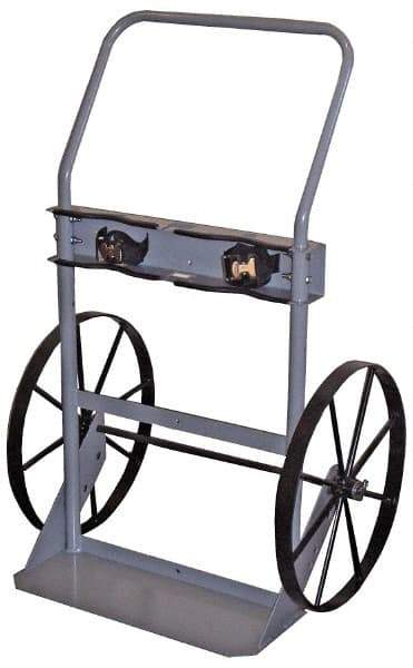 Made in USA - 1,000 Lb Capacity 47" OAH Cylinder Hand Truck - Loop Handle, Steel - Eagle Tool & Supply