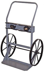 Made in USA - 1,000 Lb Capacity 47" OAH Cylinder Hand Truck - Loop Handle, Steel - Eagle Tool & Supply
