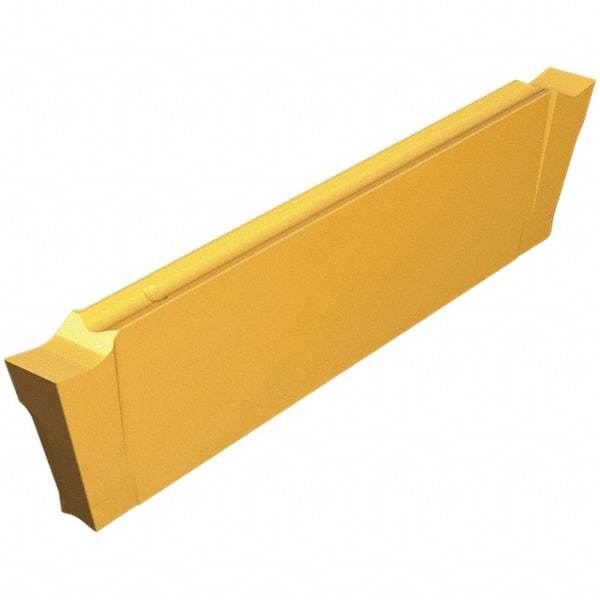 Iscar - DGR P IC508 Grade, 0.0394" Cutting Width, Carbide Cutoff Insert - 6° Right Hand Lead Angle, 0.002" Cnr Rad, TiCN/TiN Coated, Double End - Eagle Tool & Supply
