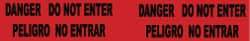 NMC - 1,000' Long x 3" Wide Roll, Polyethylene, Red Barricade Tape - Message: Danger - Do Not Enter - Eagle Tool & Supply