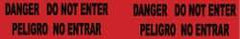 NMC - 1,000' Long x 3" Wide Roll, Polyethylene, Red Barricade Tape - Message: Danger - Do Not Enter - Eagle Tool & Supply