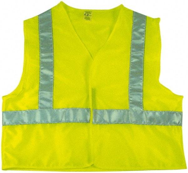 NMC - Size XL High Visibility Lime Mesh General Purpose Vest - Hook & Loop Closure, PVC - Eagle Tool & Supply