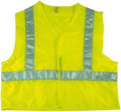 NMC - Size XL High Visibility Lime Mesh General Purpose Vest - Hook & Loop Closure, PVC - Eagle Tool & Supply