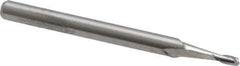 M.A. Ford - 1/16", 1/8" LOC, 1/8" Shank Diam, 1-1/2" OAL, 2 Flute, Solid Carbide Square End Mill - Single End, Uncoated, Spiral Flute, 30° Helix, Centercutting, Right Hand Cut, Right Hand Flute, Series 164 - Eagle Tool & Supply