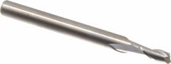 M.A. Ford - 9/64", 5/16" LOC, 3/16" Shank Diam, 2" OAL, 2 Flute, Solid Carbide Square End Mill - Single End, Uncoated, Spiral Flute, 30° Helix, Centercutting, Right Hand Cut, Right Hand Flute, Series 164 - Eagle Tool & Supply