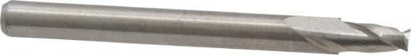 M.A. Ford - 5/32", 5/16" LOC, 3/16" Shank Diam, 2" OAL, 2 Flute, Solid Carbide Square End Mill - Single End, Uncoated, Spiral Flute, 30° Helix, Centercutting, Right Hand Cut, Right Hand Flute, Series 164 - Eagle Tool & Supply