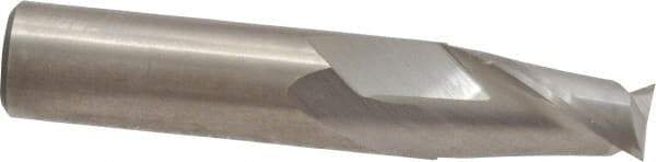 M.A. Ford - 3/8", 5/8" LOC, 3/8" Shank Diam, 2" OAL, 2 Flute, Solid Carbide Square End Mill - Single End, Uncoated, Spiral Flute, 30° Helix, Centercutting, Right Hand Cut, Right Hand Flute, Series 164 - Eagle Tool & Supply