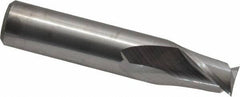 M.A. Ford - 1/2", 5/8" LOC, 1/2" Shank Diam, 2-1/2" OAL, 2 Flute, Solid Carbide Square End Mill - Single End, Uncoated, Spiral Flute, 30° Helix, Centercutting, Right Hand Cut, Right Hand Flute, Series 164 - Eagle Tool & Supply