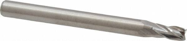 M.A. Ford - 5/32", 5/16" LOC, 3/16" Shank Diam, 2" OAL, 4 Flute, Solid Carbide Square End Mill - Single End, Uncoated, Spiral Flute, 30° Helix, Centercutting, Right Hand Cut, Right Hand Flute, Series 163 - Eagle Tool & Supply