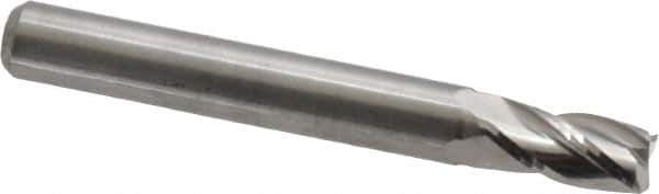 M.A. Ford - 15/64", 1/2" LOC, 1/4" Shank Diam, 2" OAL, 4 Flute, Solid Carbide Square End Mill - Single End, Uncoated, Spiral Flute, 30° Helix, Centercutting, Right Hand Cut, Right Hand Flute, Series 163 - Eagle Tool & Supply