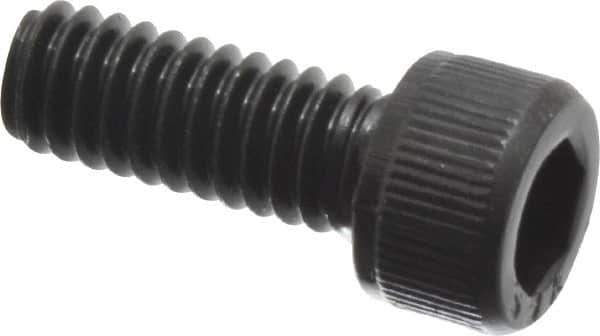 Value Collection - #8-32 UNC Hex Socket Drive, Socket Cap Screw - Alloy Steel, Black Oxide Finish, Fully Threaded, 7/16" Length Under Head - Eagle Tool & Supply