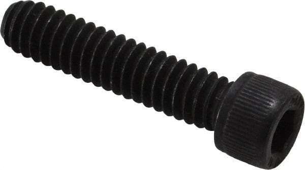 Value Collection - 1/4-20 UNC Hex Socket Drive, Socket Cap Screw - Alloy Steel, Black Oxide Finish, Fully Threaded, 1-1/8" Length Under Head - Eagle Tool & Supply
