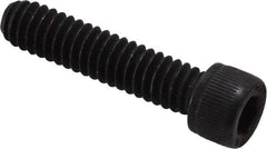 Value Collection - 1/4-20 UNC Hex Socket Drive, Socket Cap Screw - Alloy Steel, Black Oxide Finish, Fully Threaded, 1-1/8" Length Under Head - Eagle Tool & Supply