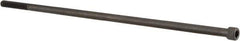 Value Collection - 1/4-20 UNC Hex Socket Drive, Socket Cap Screw - Alloy Steel, Black Oxide Finish, Partially Threaded, 8" Length Under Head - Eagle Tool & Supply