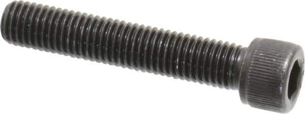 Value Collection - 1/4-28 UNF Hex Socket Drive, Socket Cap Screw - Alloy Steel, Black Oxide Finish, Partially Threaded, 1-3/8" Length Under Head - Eagle Tool & Supply