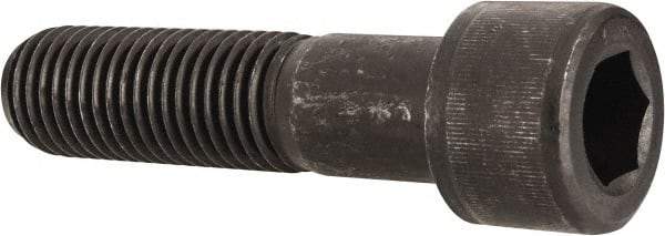 Value Collection - 1-1/8 - 7 UNC Hex Socket Drive, Socket Cap Screw - Alloy Steel, Black Oxide Finish, Partially Threaded, 4-1/2" Length Under Head - Eagle Tool & Supply