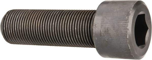 Value Collection - 1-1/8 - 12 UNF Hex Socket Drive, Socket Cap Screw - Alloy Steel, Black Oxide Finish, Fully Threaded, 3-1/2" Length Under Head - Eagle Tool & Supply