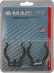 Mag-Lite - Plastic Mounting Bracket - Black, Compatible with Maglite D Batteries - Eagle Tool & Supply