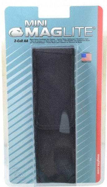 Mag-Lite - Nylon Mini/Pocket Flashlight Belt Holster - Black, Compatible with Maglite AA Batteries - Eagle Tool & Supply