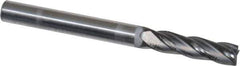 Niagara Cutter - 3/16", 5/8" LOC, 3/16" Shank Diam, 2" OAL, 4 Flute, Solid Carbide Square End Mill - Single End, Diamond Finish, Spiral Flute, 30° Helix, Right Hand Cut, Right Hand Flute, Series DIA430 - Eagle Tool & Supply