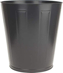 Value Collection - 46 Qt Gray Round Trash Can - Steel, 17" High - Eagle Tool & Supply