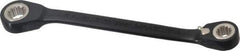 Proto - 7/32" x 9/32" 12 Point Spline Reversible Ratcheting Box Wrench - Double End, 11/16" Head Diam x 1/8" Head Thickness, 4-1/2" OAL, Steel, Black Chrome Finish - Eagle Tool & Supply