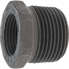 Made in USA - Size 1 x 3/4", Class 3,000, Forged Carbon Steel Black Pipe Hex Bushing - 3,000 psi, Threaded End Connection - Eagle Tool & Supply