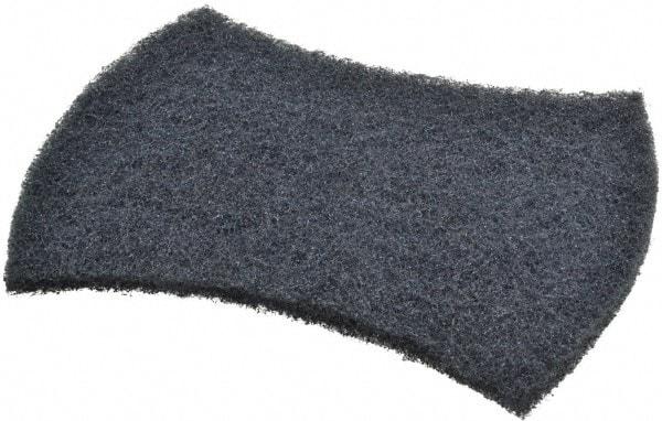 3M - 5-1/2" Long x 3.9" Wide x 3/8" Thick Scouring Pad - Heavy-Duty, Blue - Eagle Tool & Supply