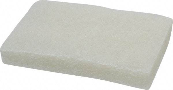 3M - 5" Long x 3-1/2" Wide x 3/4" Thick Scouring Pad - Light-Duty, White - Eagle Tool & Supply