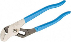 Channellock - 6-1/2" OAL, 7/8" Max Capacity, 5 Position Gooseneck Tongue & Groove Pliers - Straight Jaws, Plastic Dipped Handles - Eagle Tool & Supply