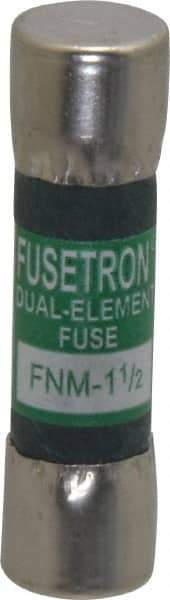 Cooper Bussmann - 250 VAC, 1.5 Amp, Time Delay General Purpose Fuse - Fuse Holder Mount, 1-1/2" OAL, 10 at 125 V kA Rating, 13/32" Diam - Eagle Tool & Supply