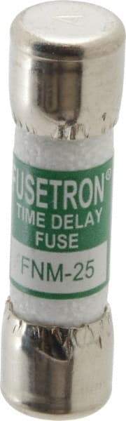 Cooper Bussmann - 250 VAC, 25 Amp, Time Delay General Purpose Fuse - Fuse Holder Mount, 1-1/2" OAL, 10 at AC kA Rating, 13/32" Diam - Eagle Tool & Supply