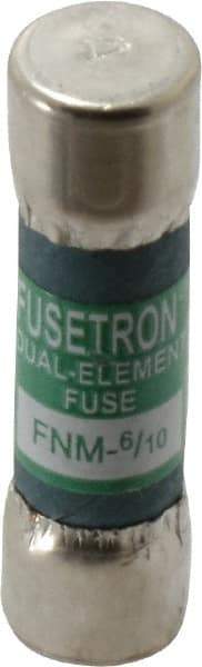 Cooper Bussmann - 250 VAC, 0.6 Amp, Time Delay General Purpose Fuse - Fuse Holder Mount, 1-1/2" OAL, 10 at 125 V kA Rating, 13/32" Diam - Eagle Tool & Supply