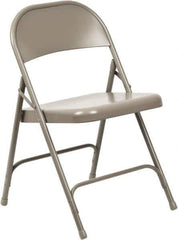 NPS - 16-5/8" Wide x 16-1/4" Deep x 29-1/2" High, Steel Standard Folding Chair - Gray - Eagle Tool & Supply