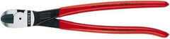 Knipex - 10" OAL, 9/64" Capacity, Diagonal Cutter - 1-1/8" Jaw Length x 1-1/8" Jaw Width, Round/Center-Cut Head, Plastic Coated Handle - Eagle Tool & Supply
