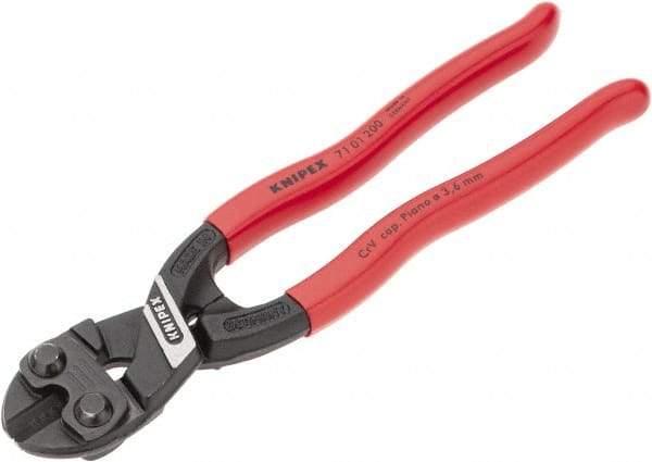 Knipex - 8" OAL, 1/4" Capacity, Bolt Cutter - Ergo Dual Component Handle - Eagle Tool & Supply