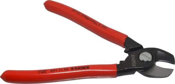 Knipex - 6-1/2" OAL, 12 AWG Capacity, Cable Cutter - Ergo Dual Component Handle - Eagle Tool & Supply