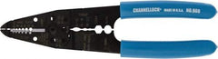 Channellock - 22 to 10 AWG Capacity Wire Stripper/Crimper - 8-1/4" OAL, Plastic Cushion Handle - Eagle Tool & Supply