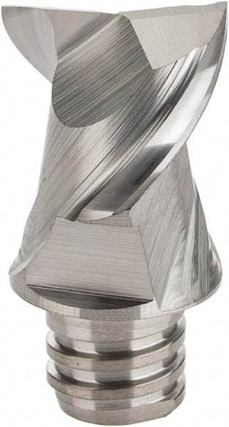 Iscar - MM EA Grade IC08 Carbide End Milling Tip Insert - Uncoated, 2 Flutes, 12.7mm Cutting Diam, 9.5mm Depth of Cut, 16.5mm Extension, 45° Helix - Eagle Tool & Supply